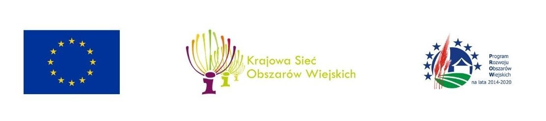 logotyp Krajowej sieci obszarów wiejskich, Unii Europejskiej i PROW